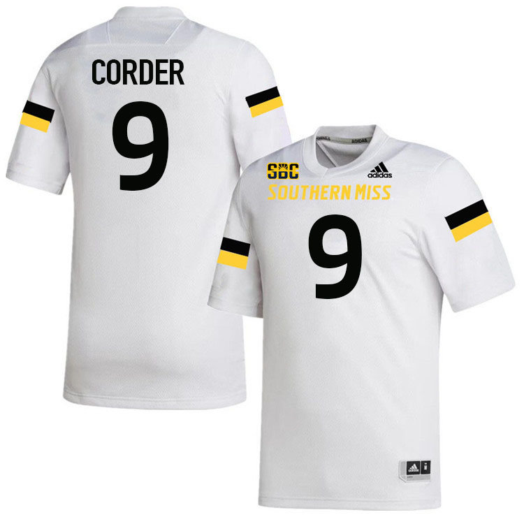 Southern Miss Golden Eagles #9 Silas Corder Jersey Football Uniforms-White